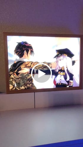 Customer video review of Custom LED Light Painting | Anime & Art Gifts Photo Frames Wall Art