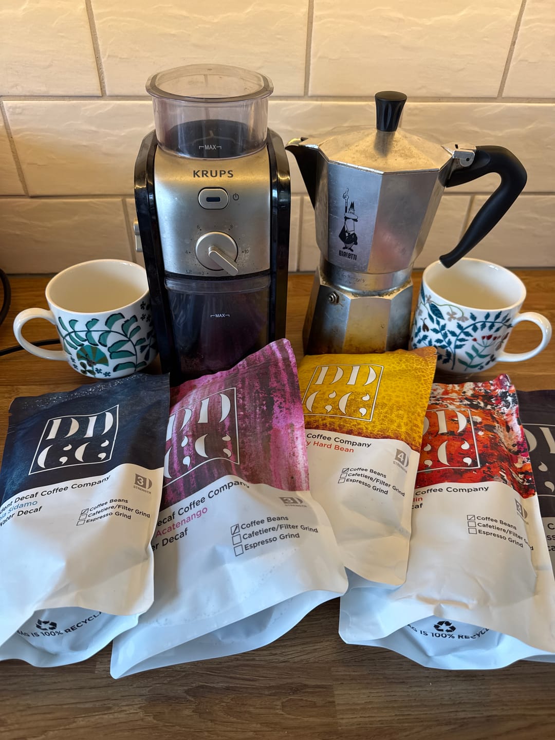 Customer photo review of Bundle of our Swiss Water Decaf Coffees - 6 x 227g Coffees or 6 x 500g Coffees