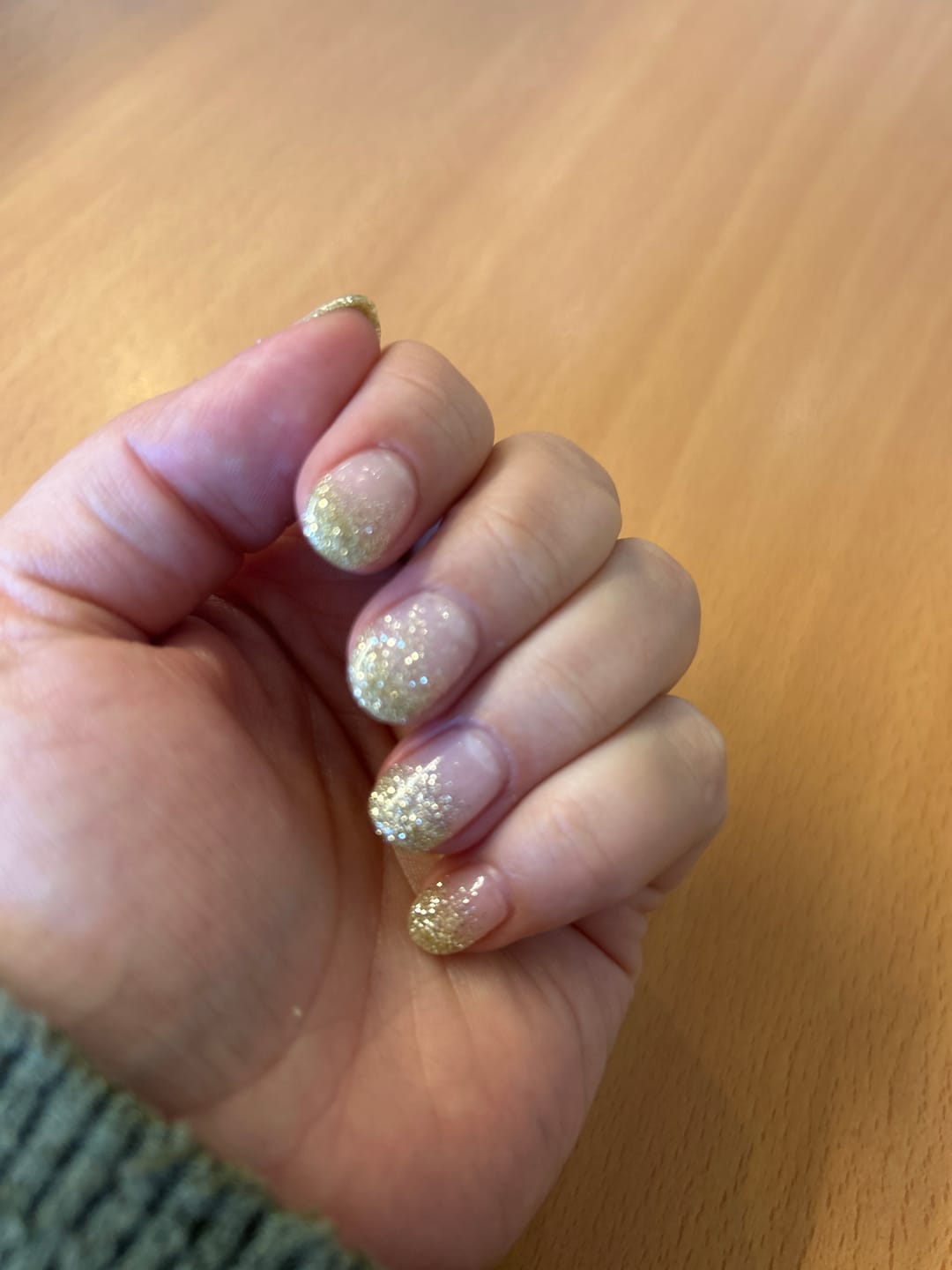 Customer photo review of Crystal Clear Dipping Powder