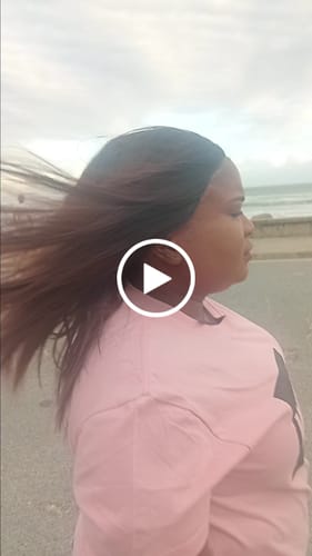 Customer video review of 16 inch 5x5 Vietnamese SDD Bone Straight Ombre Choc Brown Wig