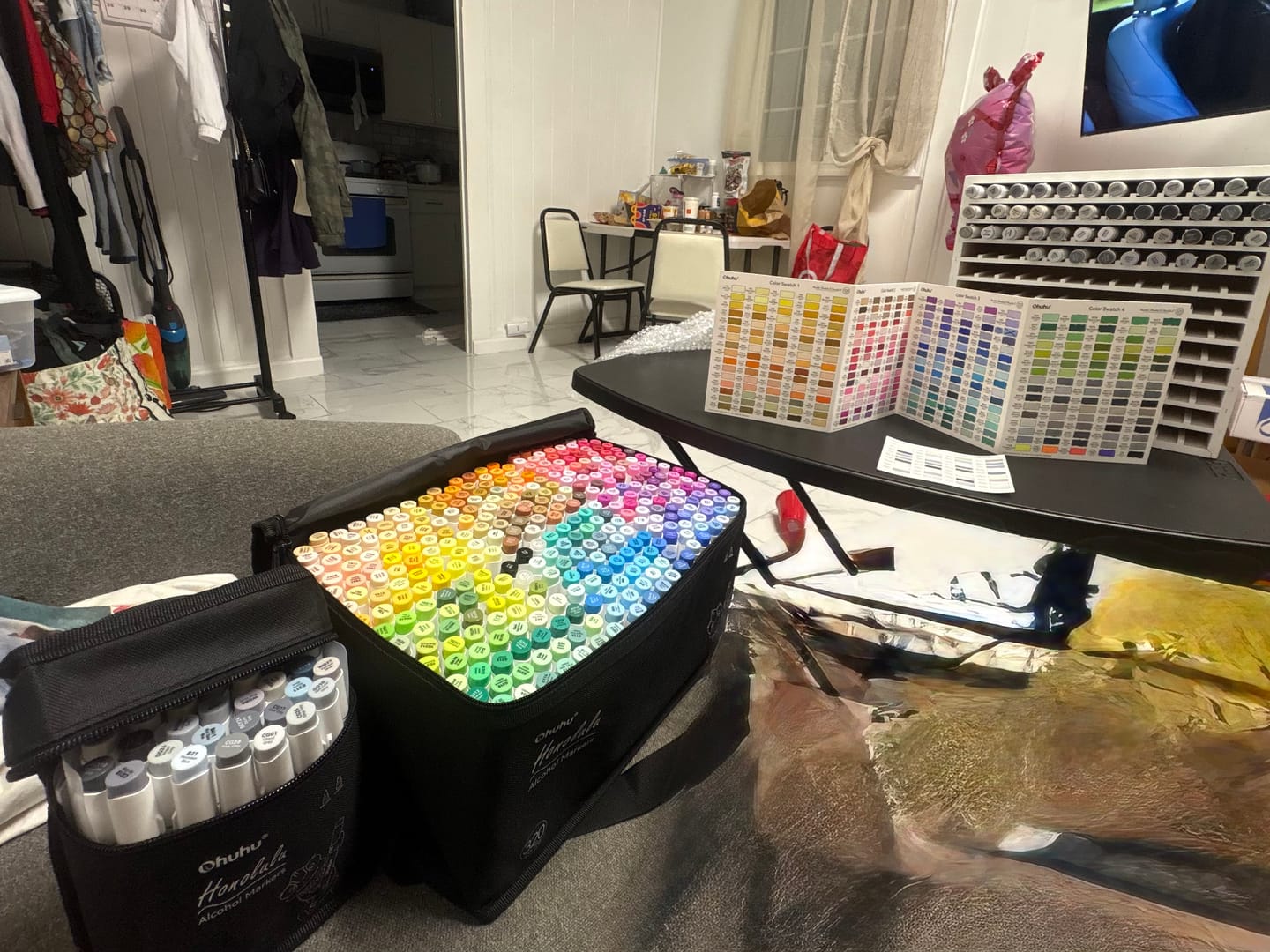 Customer photo review of Ohuhu Honolulu 36 Gray Tone Colors Dual Tips Alcohol Art Markers