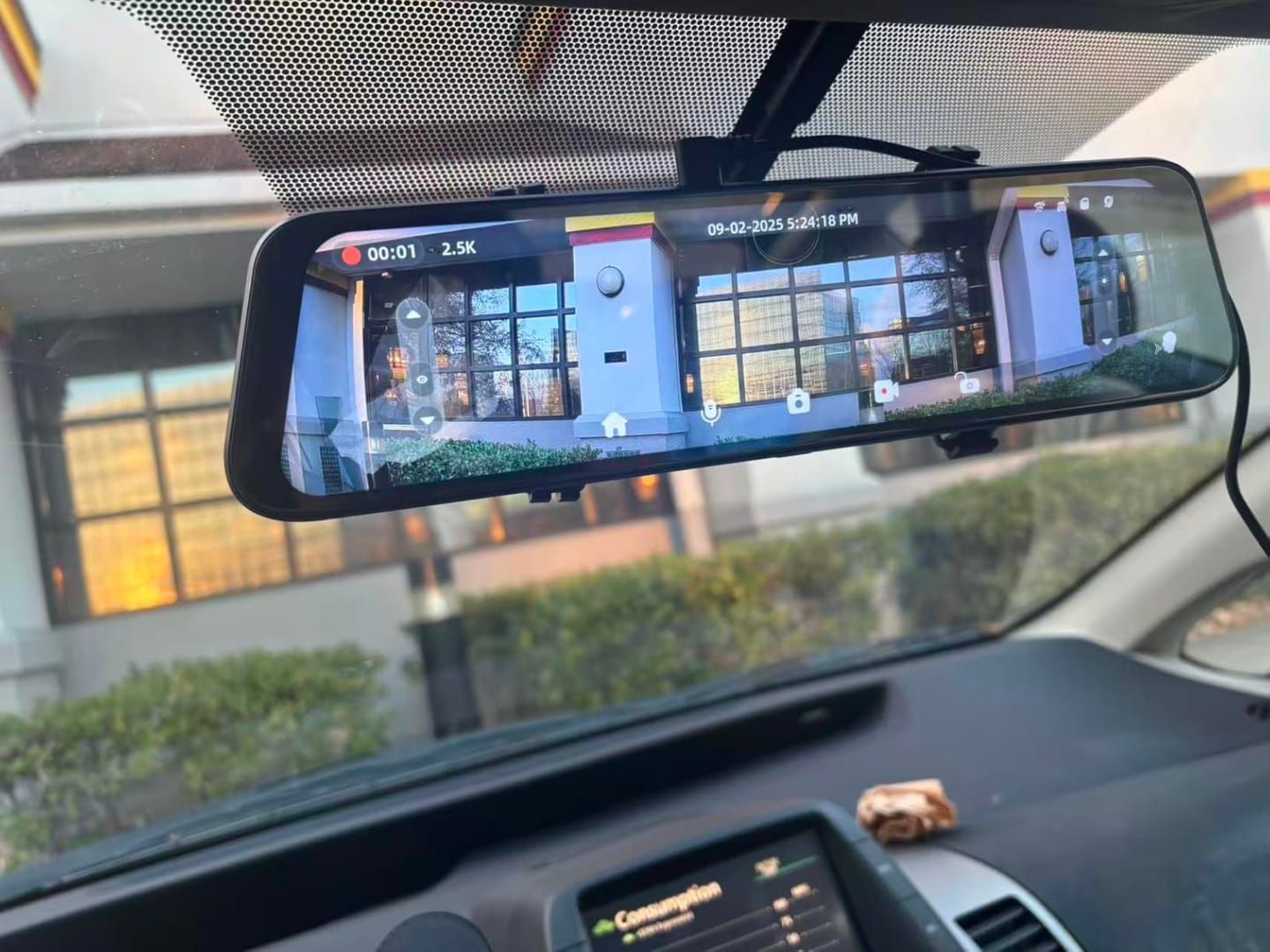 Customer photo review of 10" Elite | 4K Front + 2K Rear Smart Streaming Mirror