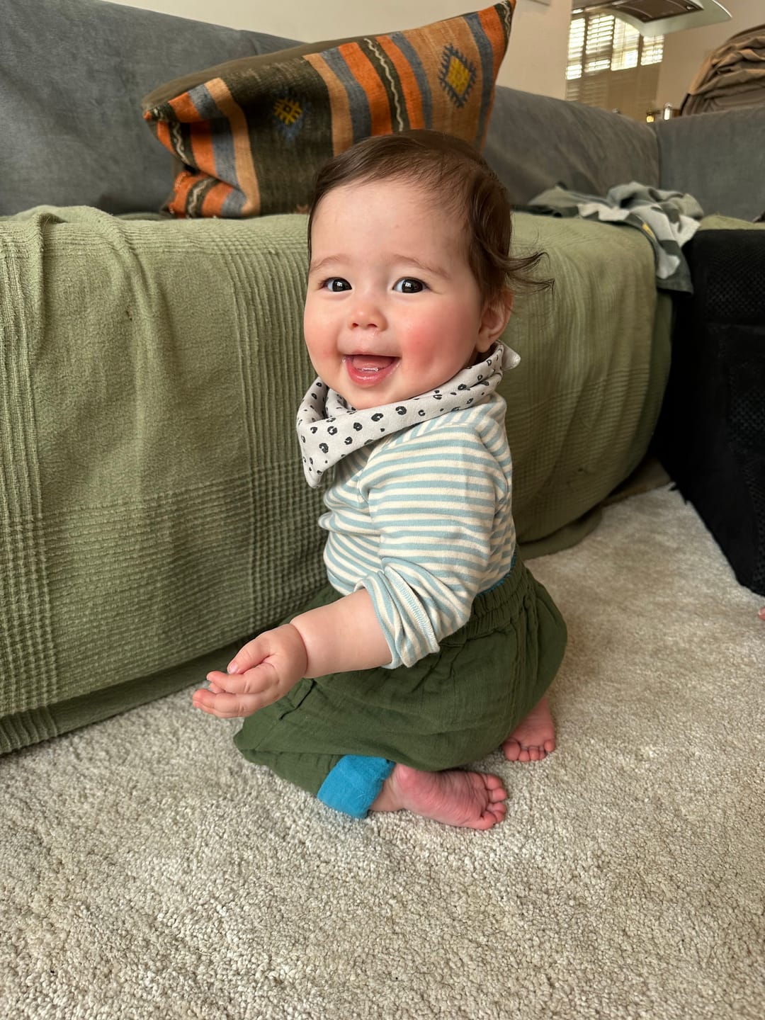Customer photo review of Full Moon Organic Baby Bodysuit Set 2 Pack