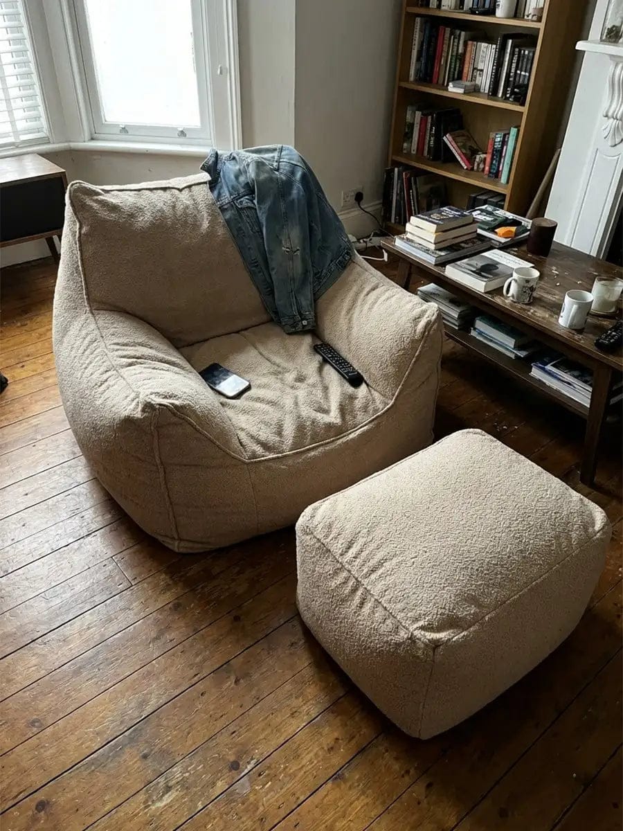 Customer photo review of DODO BEAN BAG - TEDDY FLEECE BEIGE