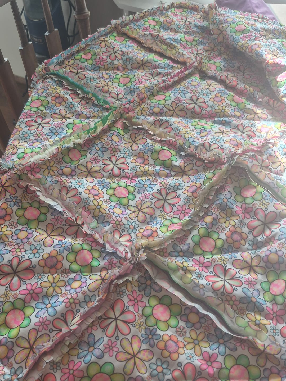 Customer photo review of Watercolor Allover Floral Collage #5 Fabric