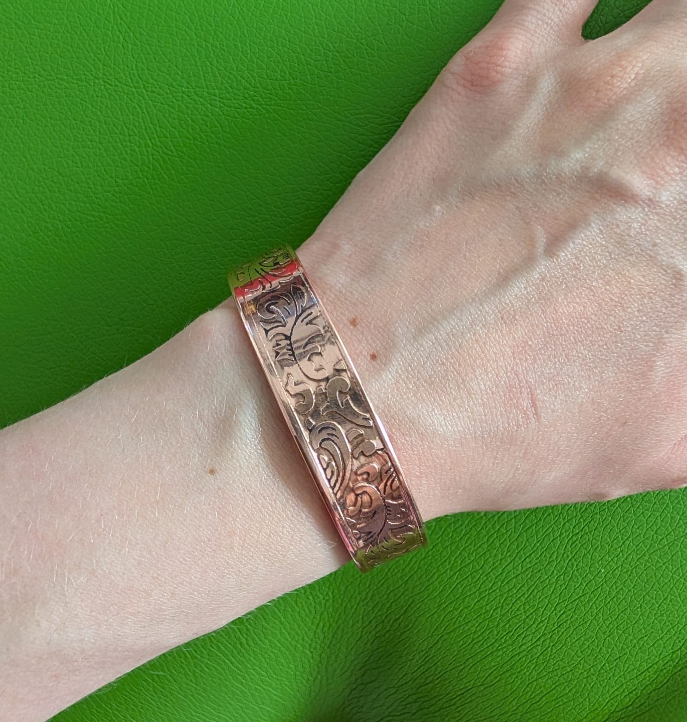 Customer photo review of Wolfsbane Copper Cuff