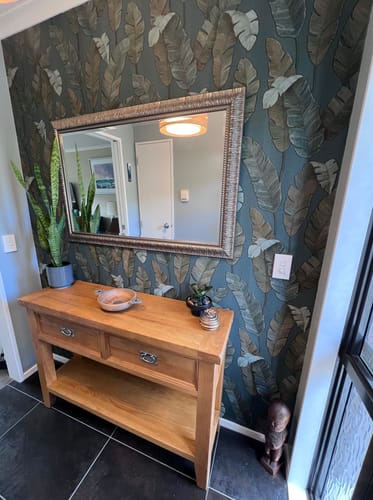 Customer photo review of Bali Fronds Wallpaper - Teal