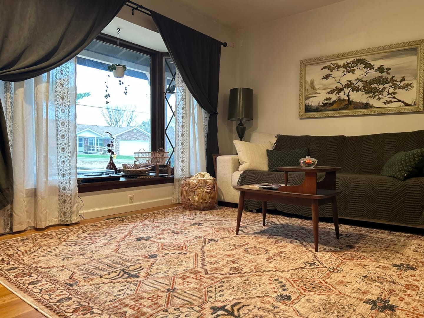 Customer photo review of Floral Embroidered Linen Blend Curtains