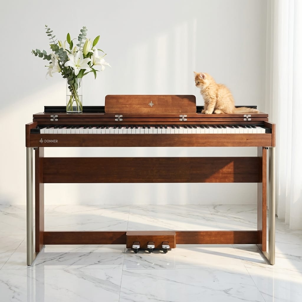 Customer photo review of Donner DDP-200 Piano numérique avec mécanisme de marteau gradué
