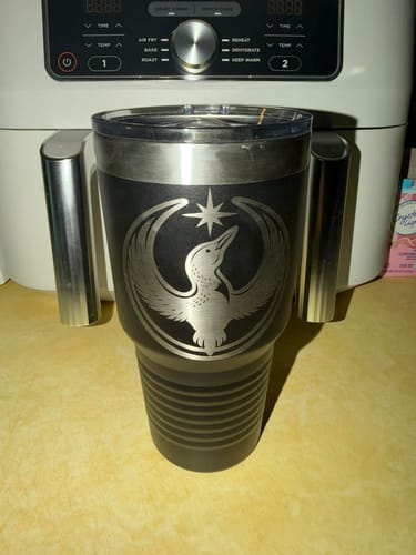 Customer photo review of Rebel Loon Engraved Tumbler