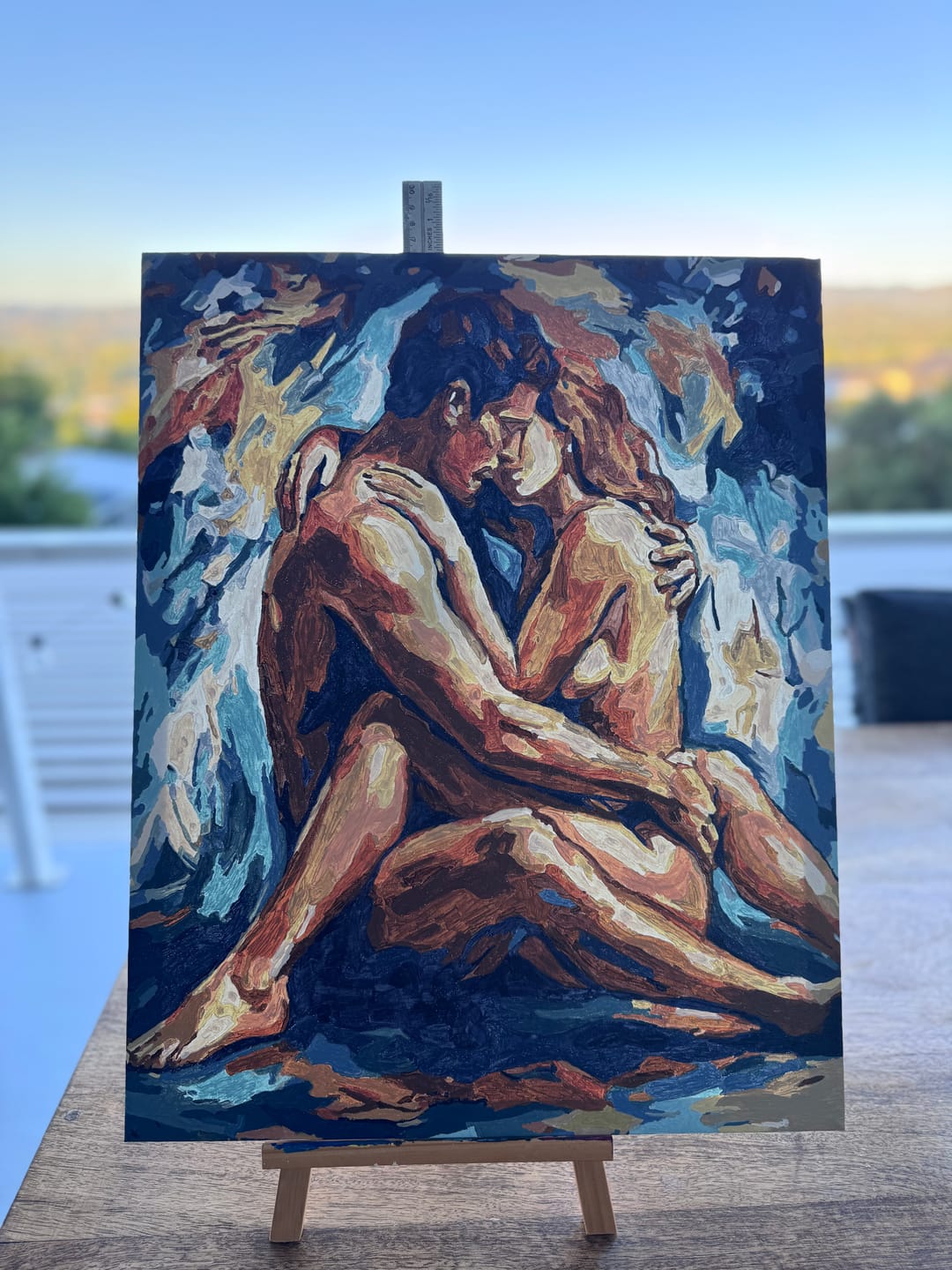 Customer photo review of Sensual Lovers | Paint by Number