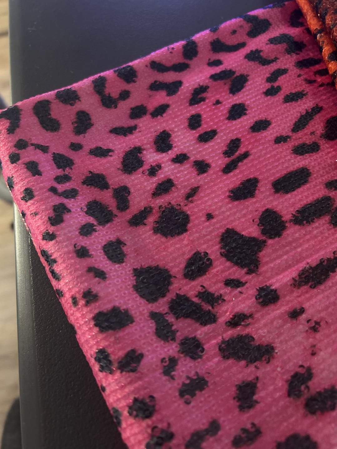 Customer photo review of Fuchsia Leopard Sequin Fabric for Party Fashion