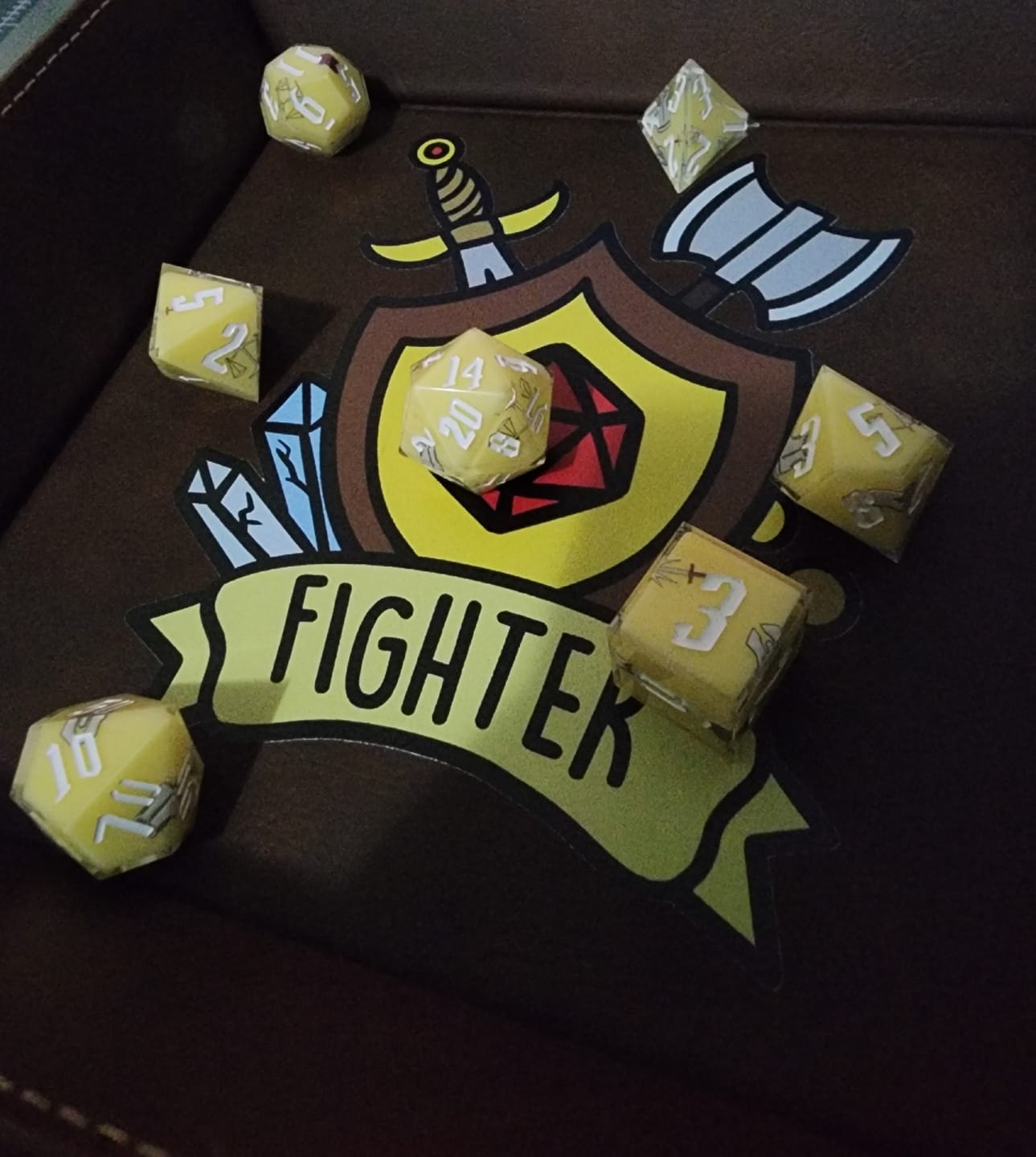 Customer photo review of Paladin - Pastel Sharp Edge Dice Set