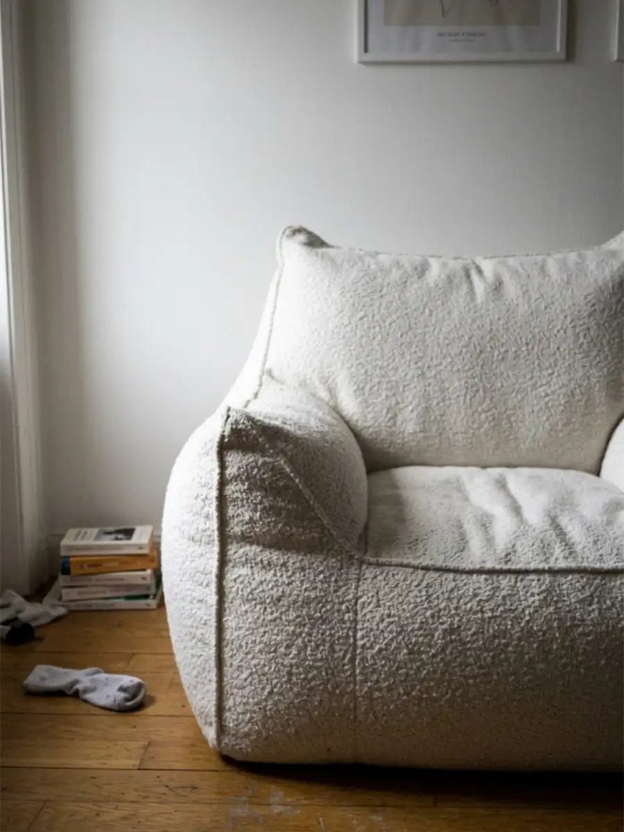 Customer photo review of DODO BEAN BAG - BOUCLE SNOW WHITE
