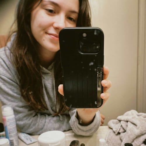 Customer photo review of iPhone Case with Built In Selfie Stick