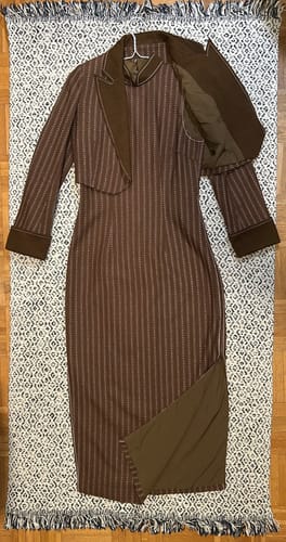 Customer photo review of Wutong Dadao 梧桐大道 Sycamore Avenue 1940s Inspired Wool Qipao & Blazer Set