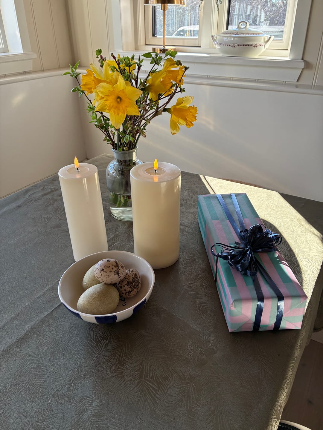 Customer photo review of LED Bloklys Ø 7,5 x 20 cm Cream