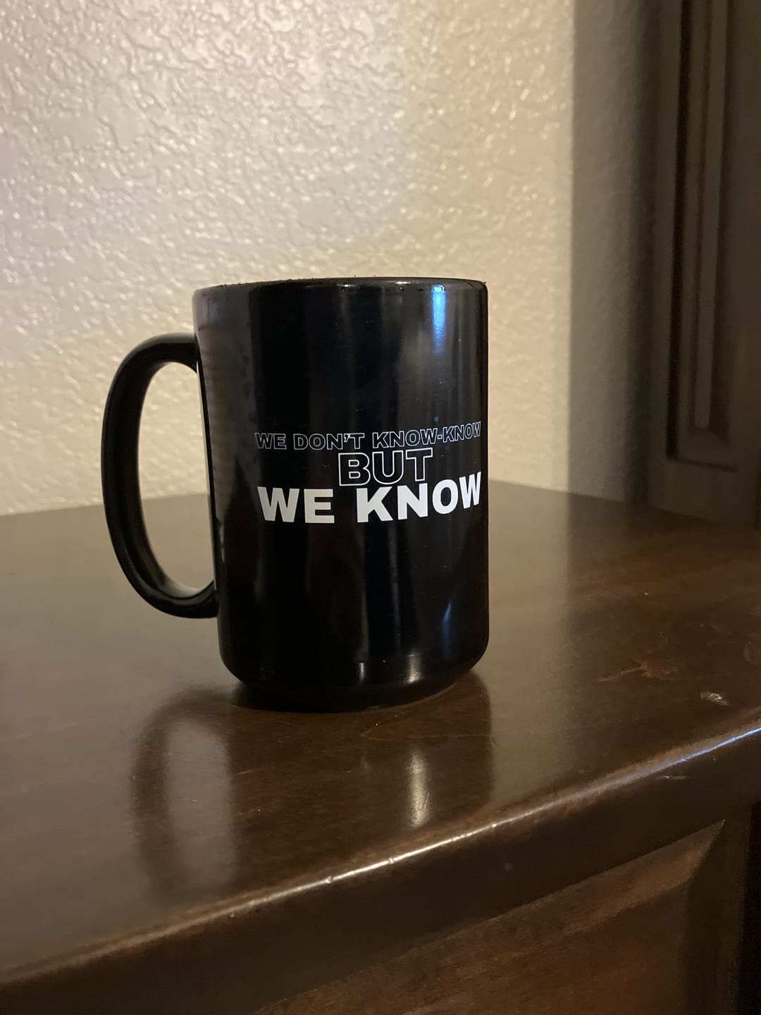Customer photo review of We Know Mug