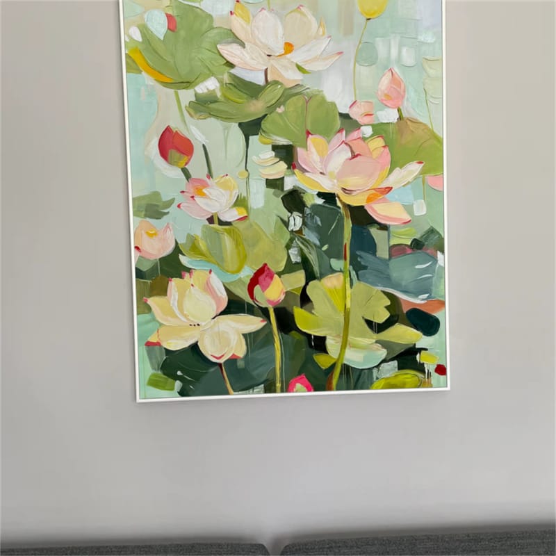 Customer photo review of Colorful Flower Textured Painting Canvas #FP021