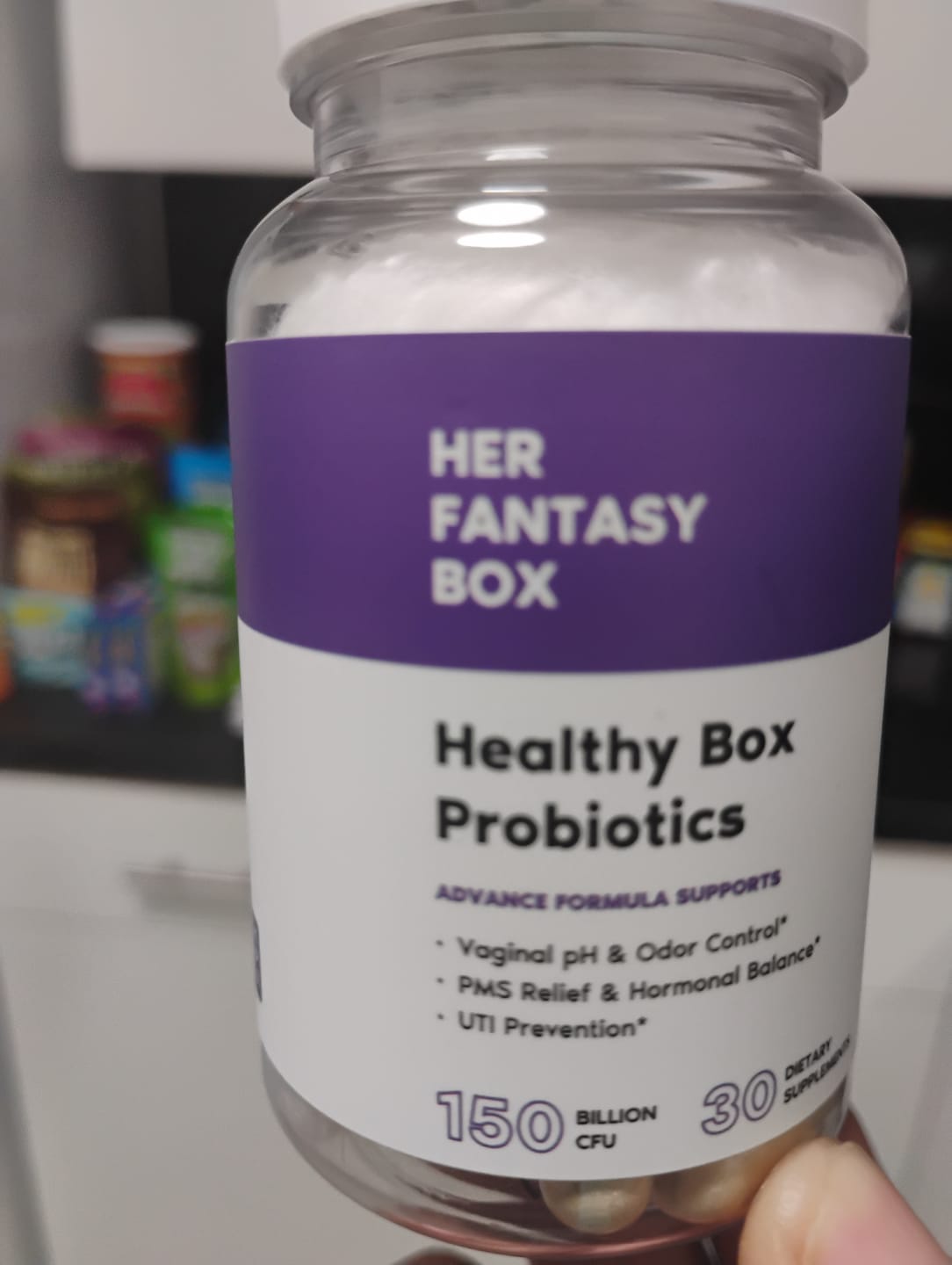 Customer photo review of Healthy Box Probiotics for pH, Odor, Pms Relief & Uti Prevention