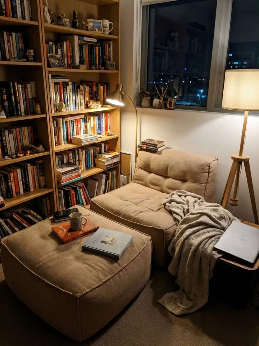 Customer photo review of BOBO BEAN BAG LOUNGER - BOUCLE CAMEL