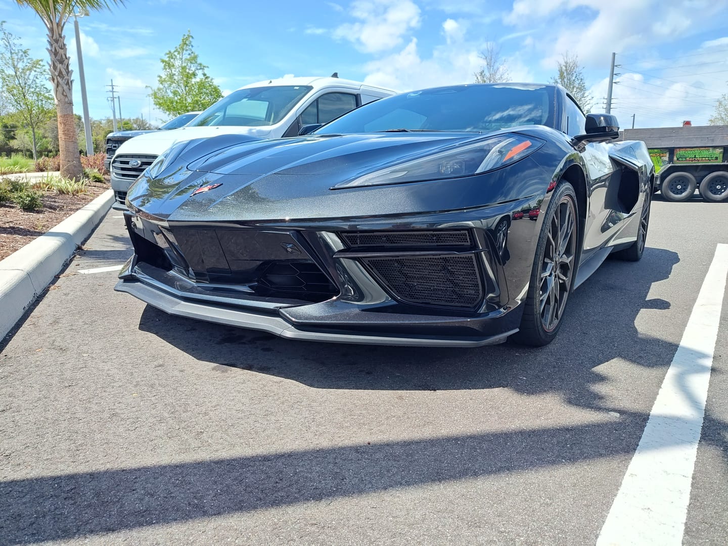 Customer photo review of Corvette C8 Front Mesh Grill Insert Cover