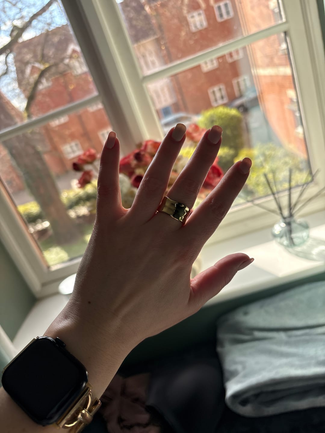 Customer photo review of Textured Band Ring