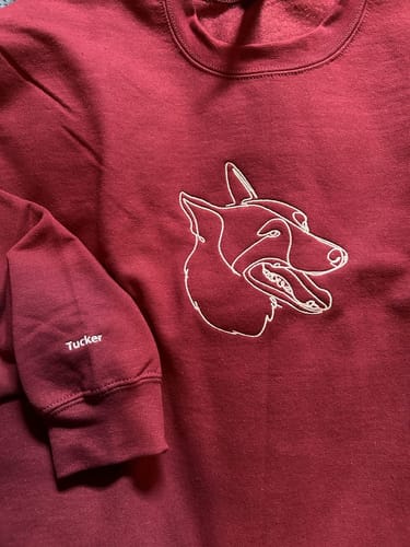 Customer photo review of Custom Embroidered Sweatshirt