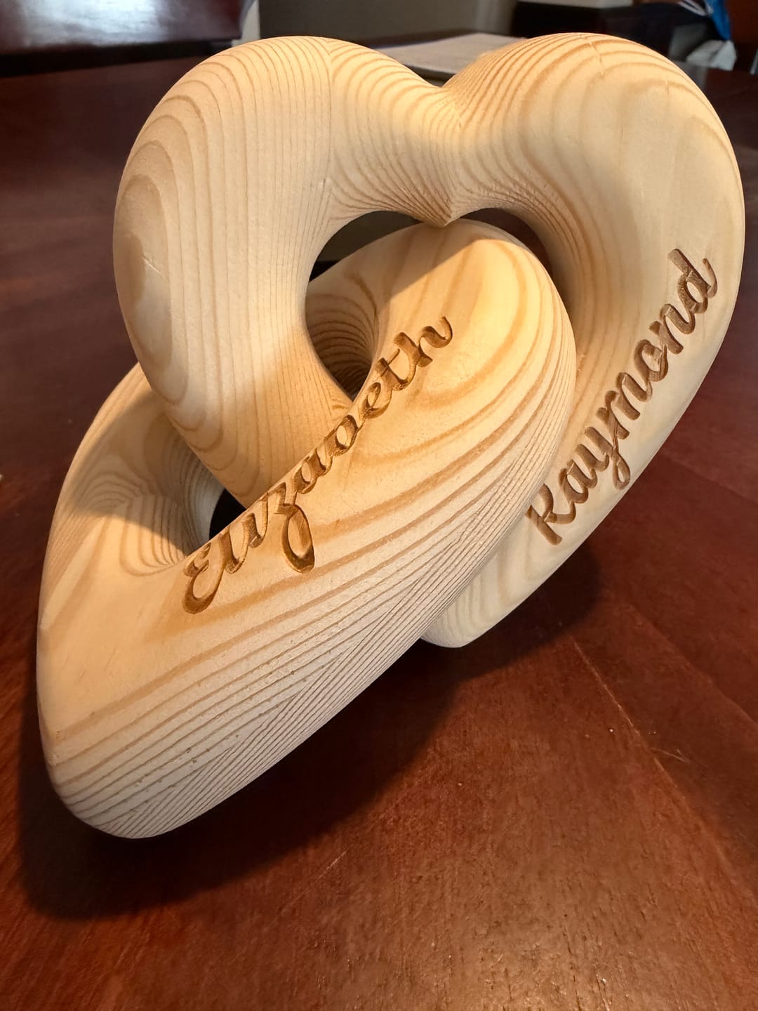 Customer photo review of Romantic Couple - Personalized Infinity Heart Sculpture