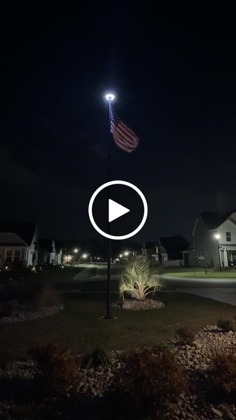 Customer video review of Silver Solar Flagpole Top Light