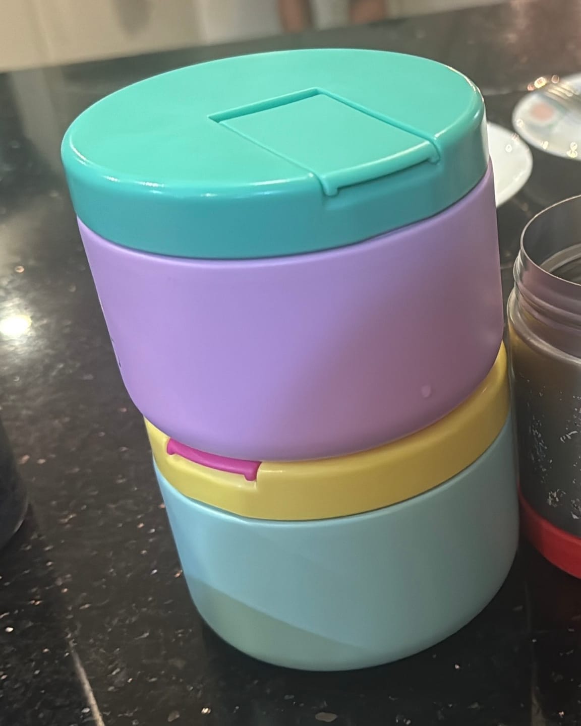 Customer photo review of Oasis Insulated Food Flask with Quick Release Lid - 300mL - Bubblegum Pink
