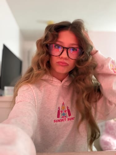 Customer photo review of Sunset Hawaii Hibiscus Hoodie