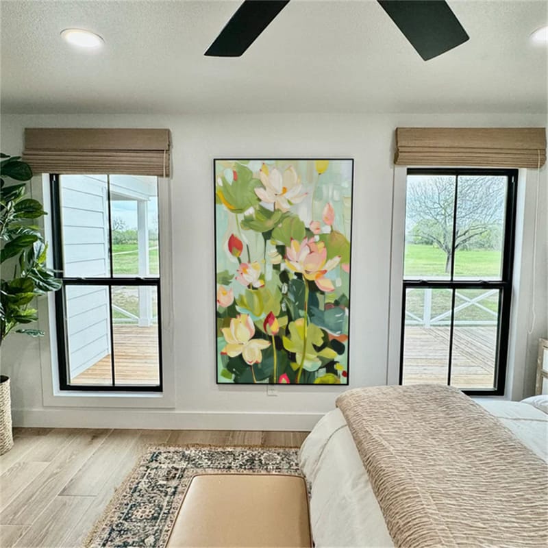 Customer photo review of Colorful Flower Textured Painting Canvas #FP021