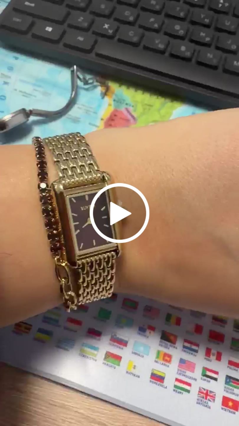 Customer video review of Olivia Petite Gold Burgundy