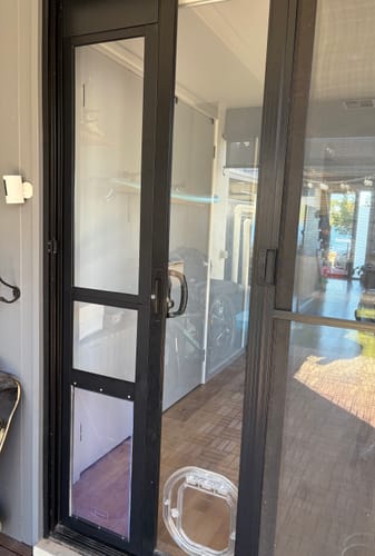 Customer photo review of Patio Pet Door Insert