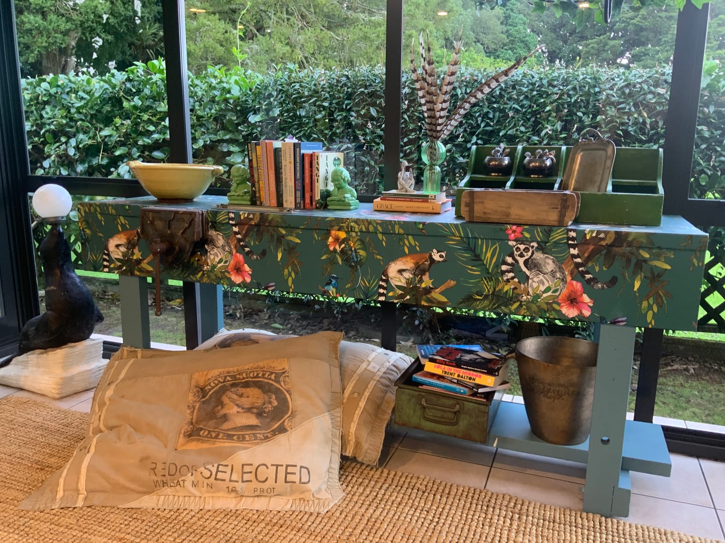 Customer photo review of Lemur Wallpaper - Teal