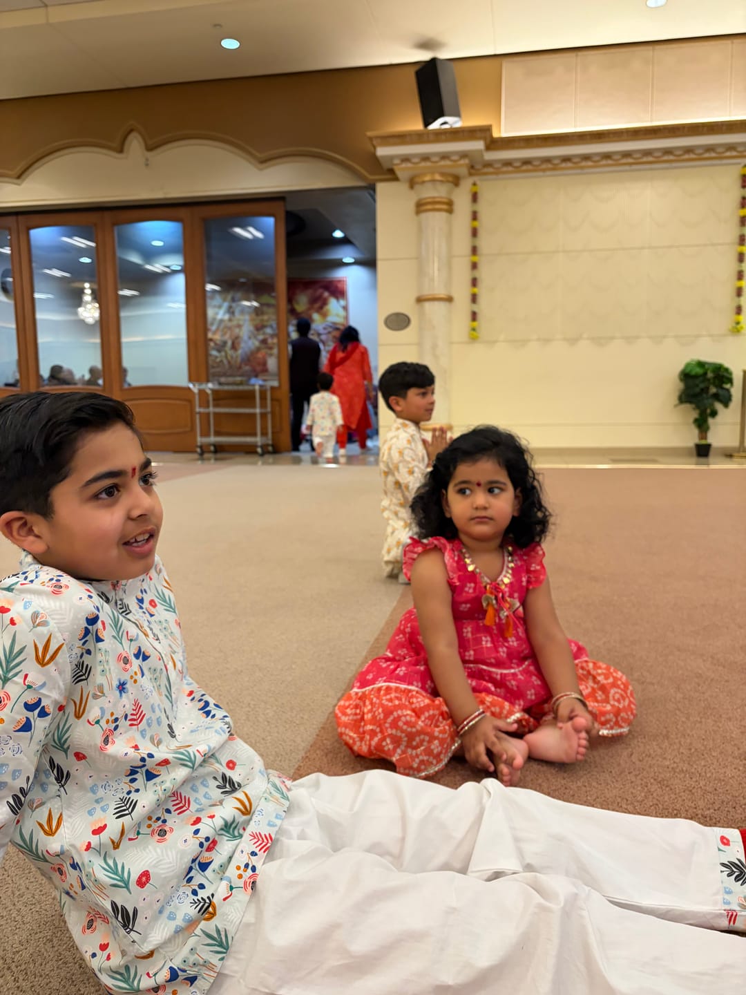 Customer photo review of Blue Floral Kurta Pajama