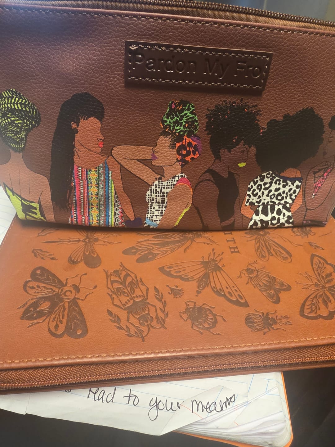 Customer photo review of Squad Espresso Brown Cosmetic Bag