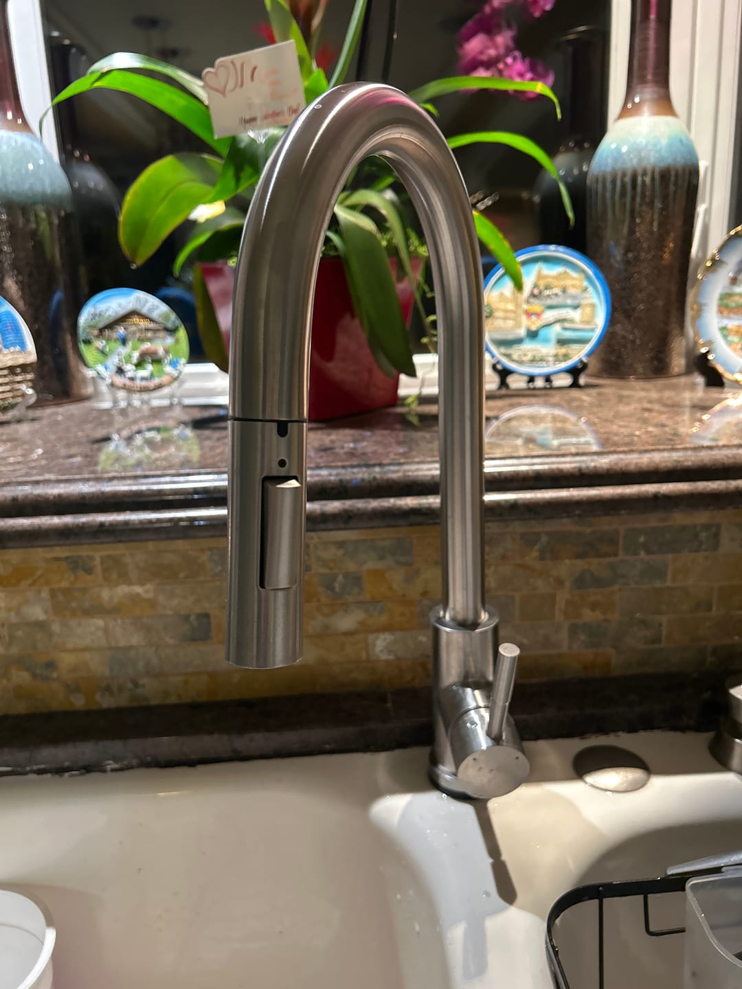 Customer photo review of Imperium Touch Control Dual Function Pull Out Spout Kitchen Faucet