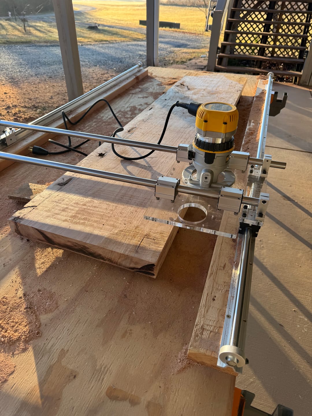 Customer photo review of 40" Cross Bars For Router Sled (Pair-Set Of 2)
