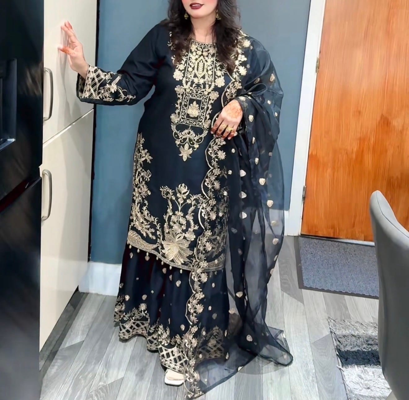 Customer photo review of HK282- Suba - Linen Shararah Mummy n Me Suit