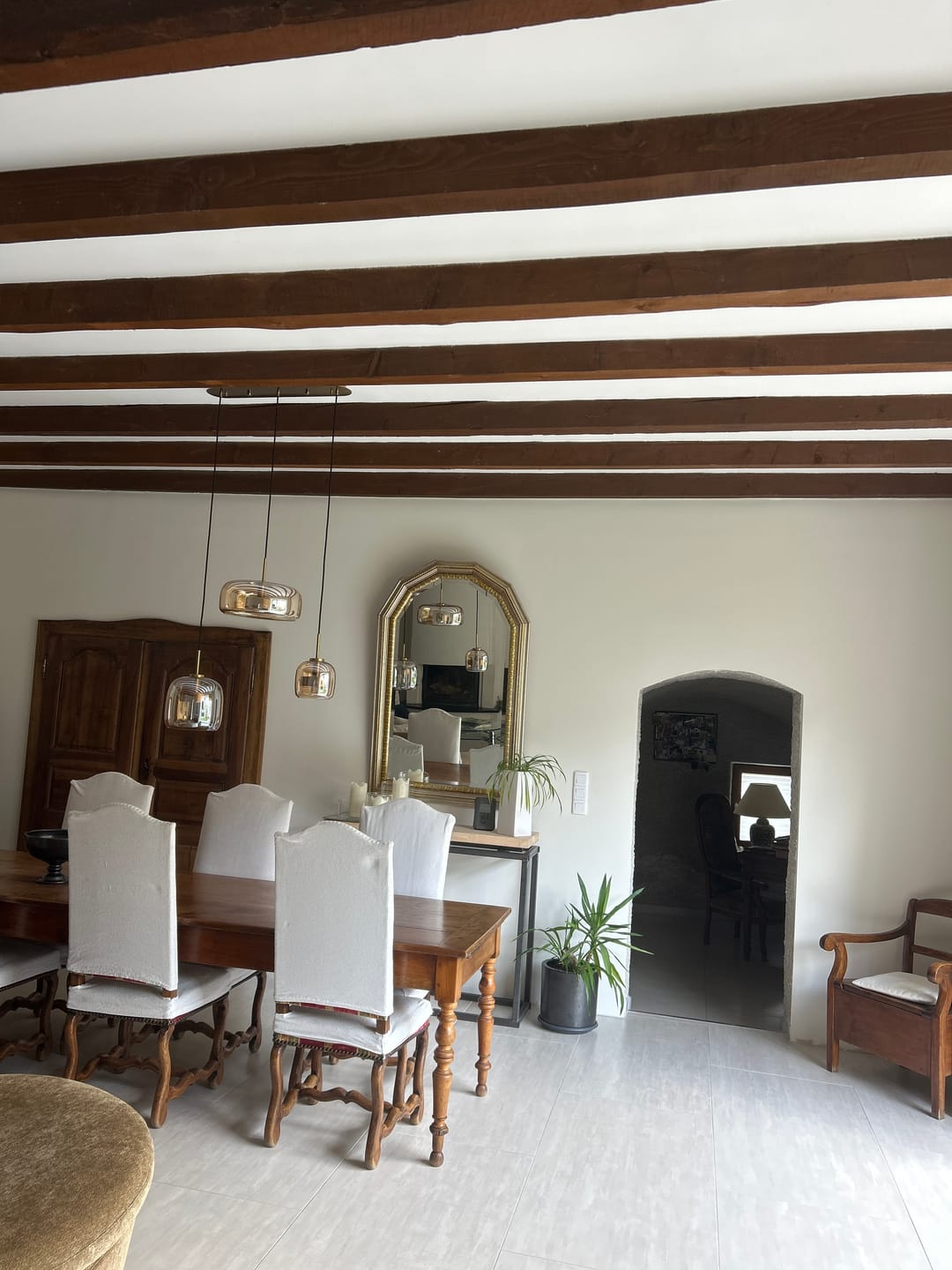 Customer photo review of Suspension moderne en verre teinté NOVA | 1 Suspension