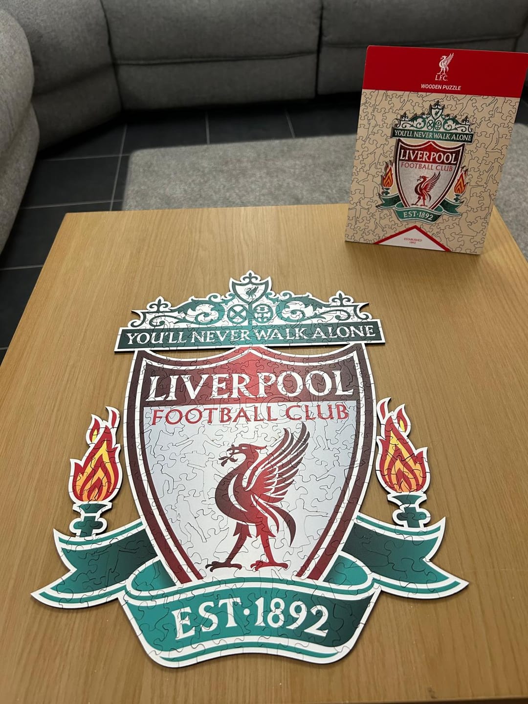 Customer photo review of Liverpool FC® Crest - Wooden Puzzle