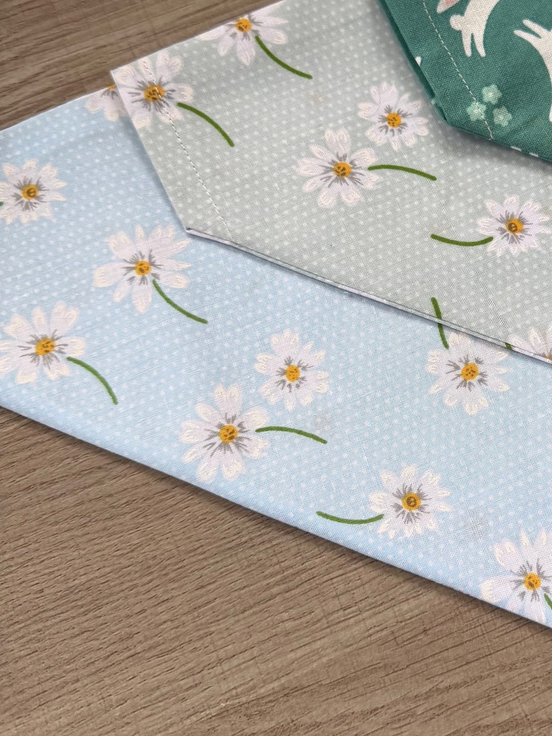 Customer photo review of White Flowers and Polka Dots Polycotton Fabric
