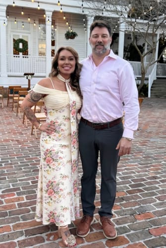 Customer photo review of Sash One Shoulder Floral Ruched Bodice Print Maxi Dress
