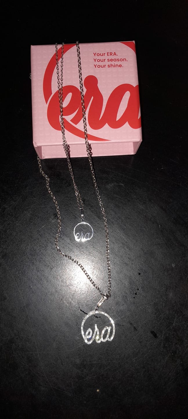 Customer photo review of Silver Precious Logo Necklace