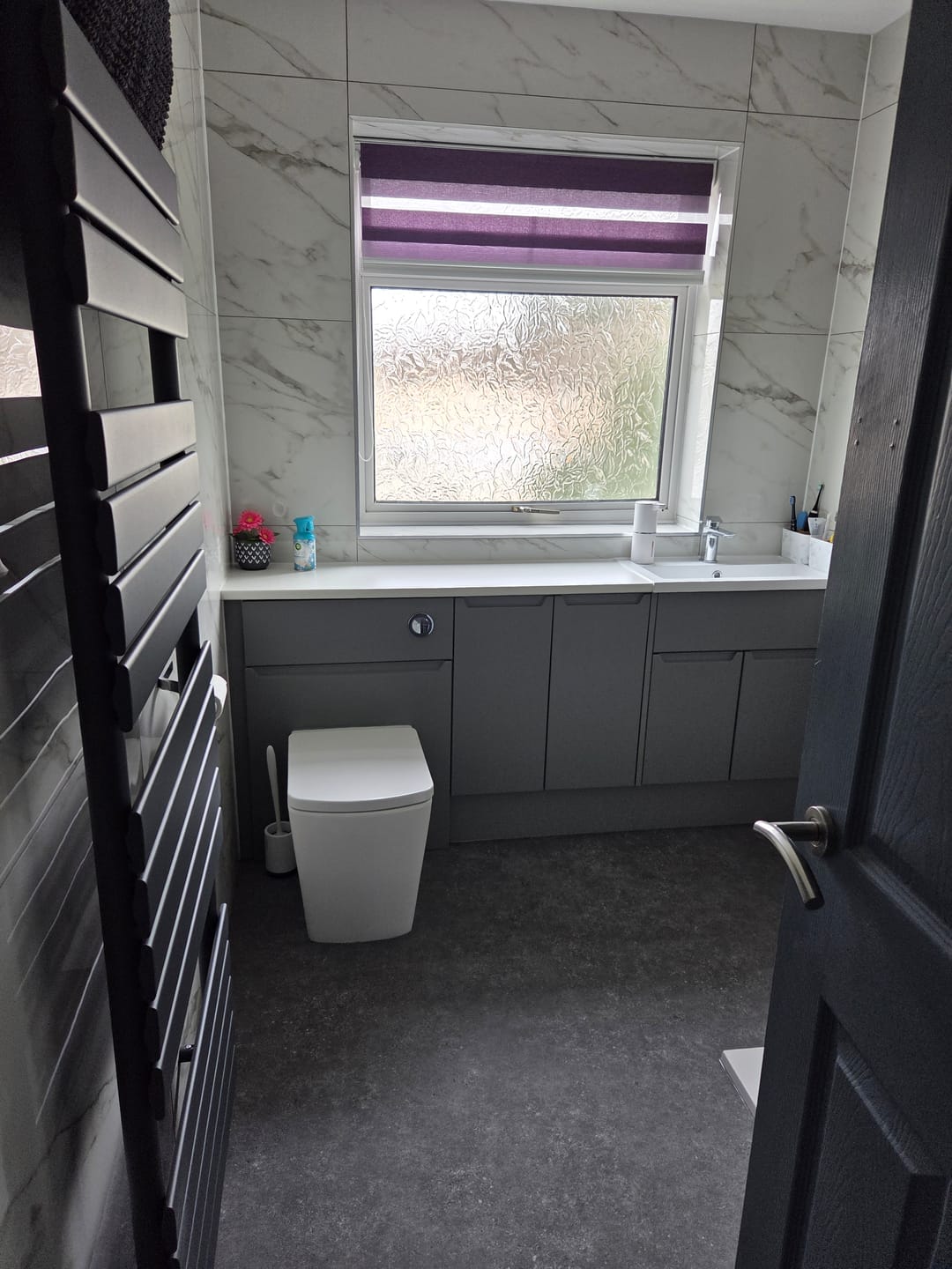 Customer photo review of Glow Grapeade Day & Night Blinds