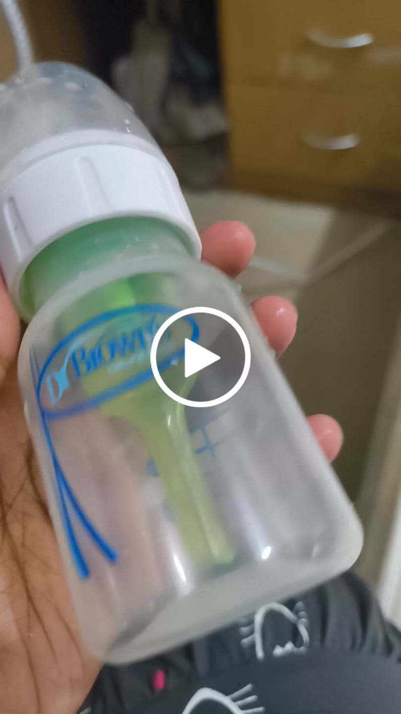 Customer video review of Dr Brown's plastic Narrow Neck Bottle with Preemie Nipples - 2 Pack - 60ml