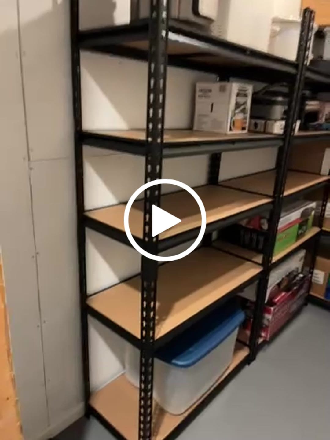 Customer video review of REIBII 35.5“W Garage Storage Rack, 5-Shelf Adjustable Storage Shelves, 2020lbs Metal Shelving for Pantry Kichen Closet