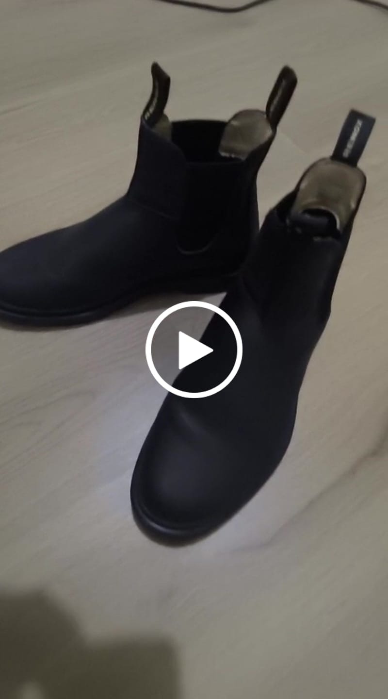Customer video review of Botín Original 2 Negro Rústico Hombre